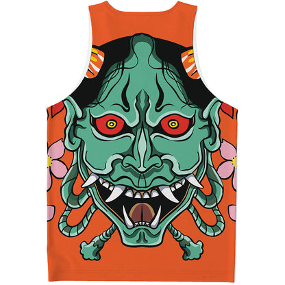 Japanese Demon Print Men's Tank Top