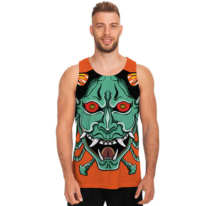 Japanese Demon Print Men's Tank Top