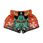 Japanese Demon Print Muay Thai Boxing Shorts