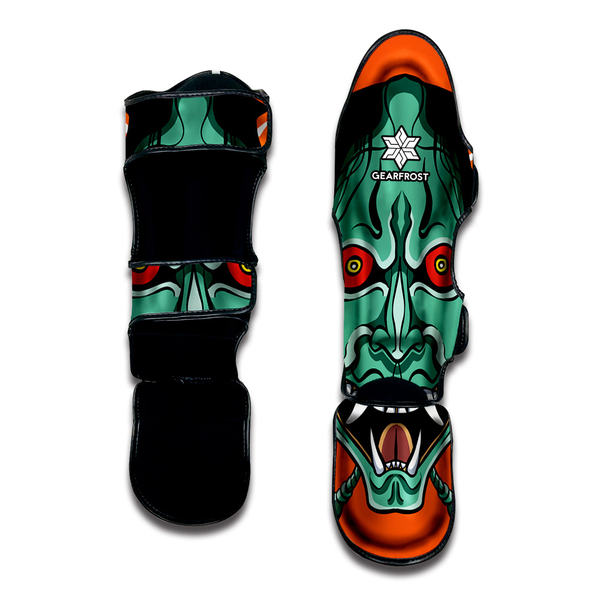 Japanese Demon Print Muay Thai Shin Guard