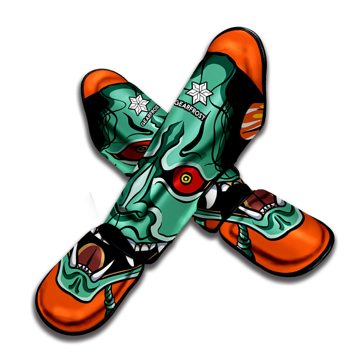 Japanese Demon Print Muay Thai Shin Guard