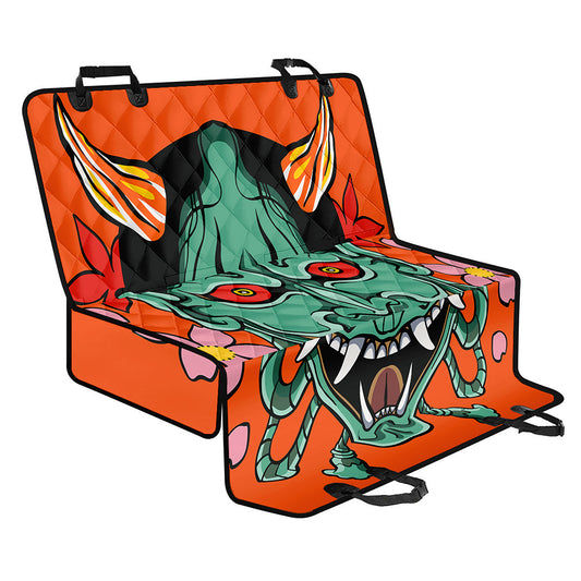 Japanese Demon Print Pet Car Back Seat Cover