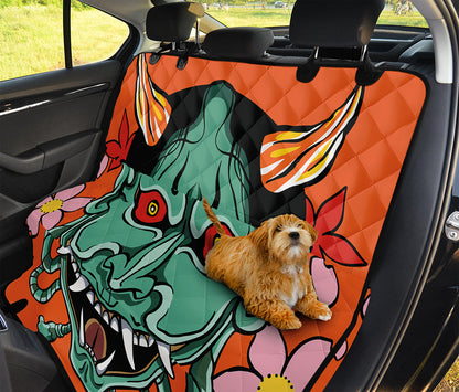 Japanese Demon Print Pet Car Back Seat Cover