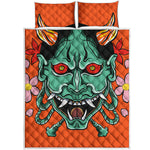 Japanese Demon Print Quilt Bed Set