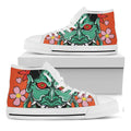 Japanese Demon Print White High Top Sneakers