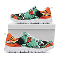 Japanese Demon Print White Running Shoes