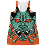 Japanese Demon Print Women's Racerback Tank Top