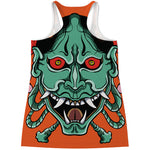 Japanese Demon Print Women's Racerback Tank Top
