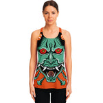 Japanese Demon Print Women's Racerback Tank Top