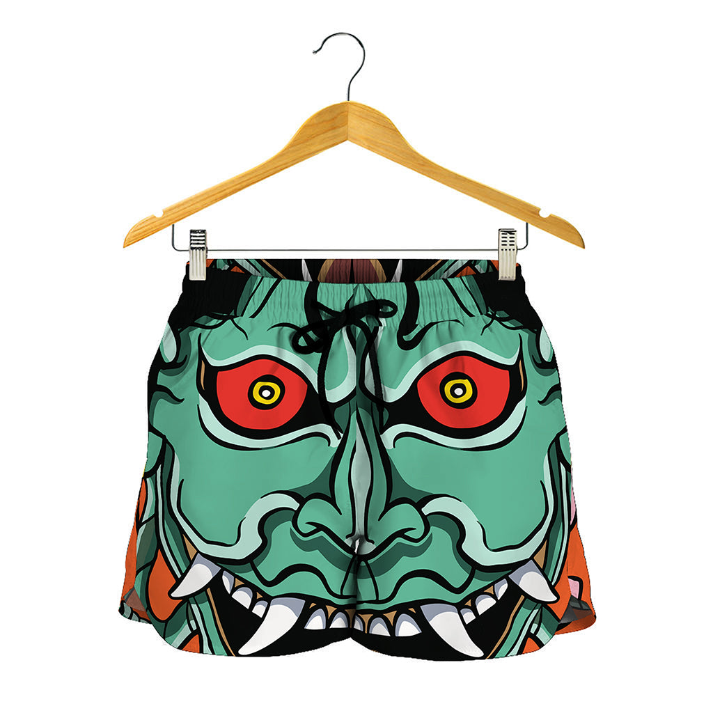 Japanese Demon Print Women's Shorts