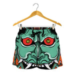 Japanese Demon Print Women's Shorts