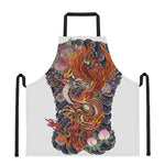 Japanese Dragon And Phoenix Tattoo Print Apron