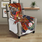 Japanese Dragon And Phoenix Tattoo Print Armchair Protector