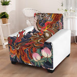 Japanese Dragon And Phoenix Tattoo Print Armchair Slipcover