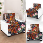 Japanese Dragon And Phoenix Tattoo Print Armchair Slipcover