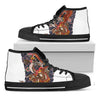 Japanese Dragon And Phoenix Tattoo Print Black High Top Shoes