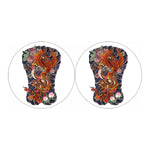 Japanese Dragon And Phoenix Tattoo Print Car Coasters