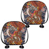 Japanese Dragon And Phoenix Tattoo Print Car Headrest Covers