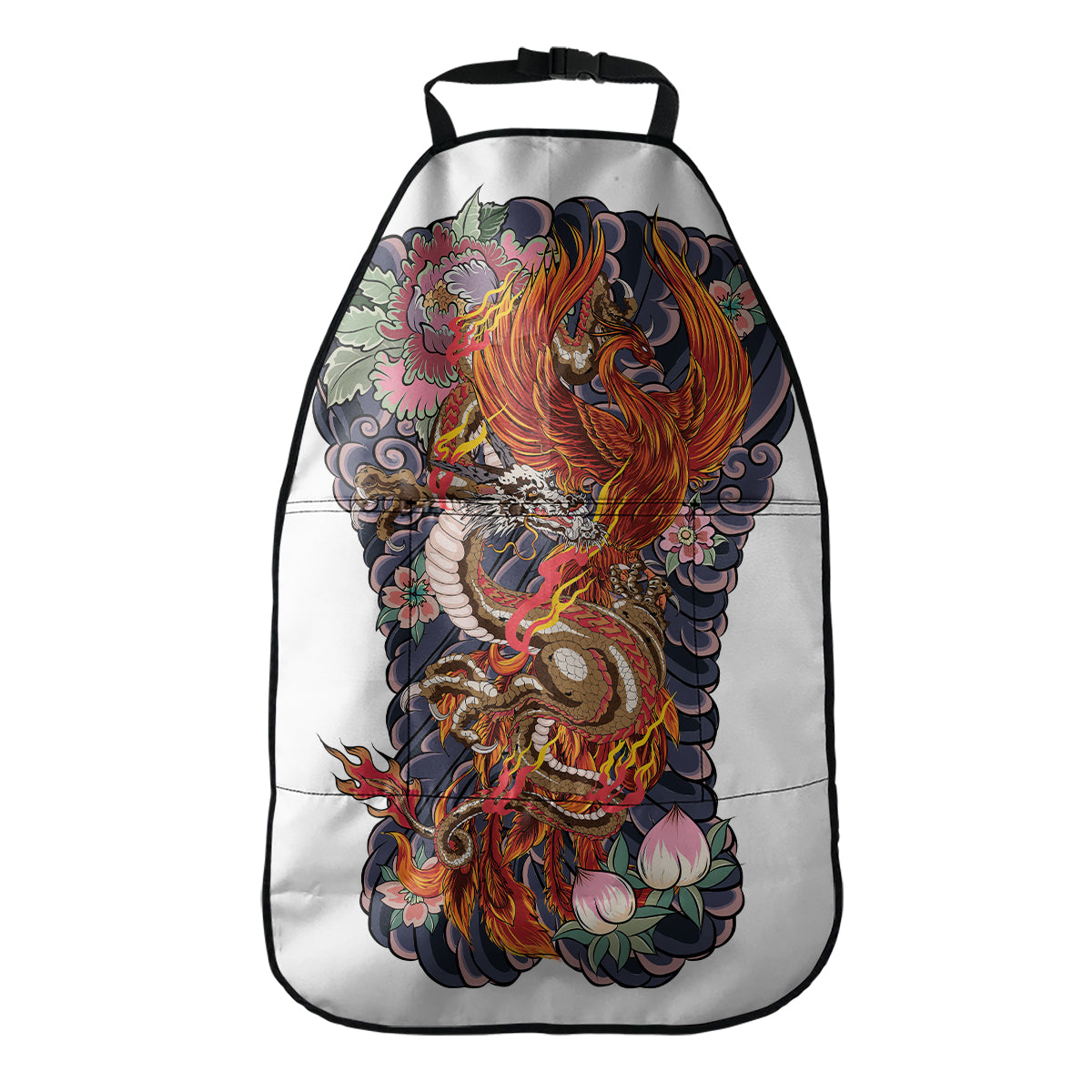 Japanese Dragon And Phoenix Tattoo Print Car Seat Organizers