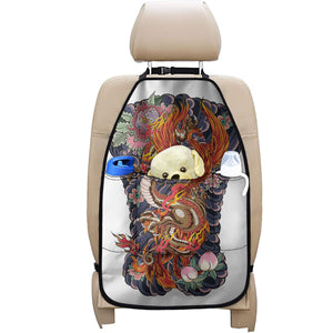 Japanese Dragon And Phoenix Tattoo Print Car Seat Organizers