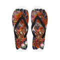 Japanese Dragon And Phoenix Tattoo Print Flip Flops