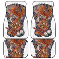 Japanese Dragon And Phoenix Tattoo Print Front and Back Car Floor Mats