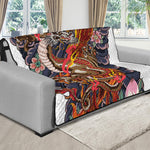 Japanese Dragon And Phoenix Tattoo Print Futon Protector