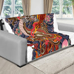 Japanese Dragon And Phoenix Tattoo Print Futon Protector