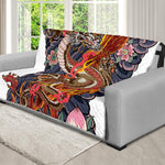 Japanese Dragon And Phoenix Tattoo Print Futon Protector