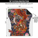 Japanese Dragon And Phoenix Tattoo Print Futon Protector