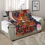 Japanese Dragon And Phoenix Tattoo Print Half Sofa Protector