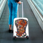 Japanese Dragon And Phoenix Tattoo Print Luggage Cover