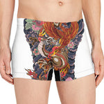 Japanese Dragon And Phoenix Tattoo Print Men's Boxer Briefs