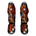 Japanese Dragon And Phoenix Tattoo Print Muay Thai Shin Guards