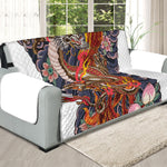 Japanese Dragon And Phoenix Tattoo Print Oversized Sofa Protector