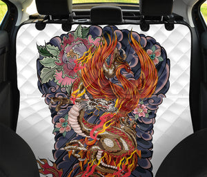 Japanese Dragon And Phoenix Tattoo Print Pet Car Back Seat Cover