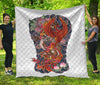 Japanese Dragon And Phoenix Tattoo Print Quilt