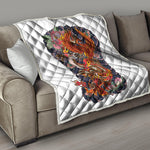 Japanese Dragon And Phoenix Tattoo Print Quilt