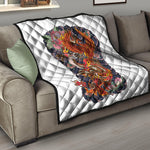 Japanese Dragon And Phoenix Tattoo Print Quilt