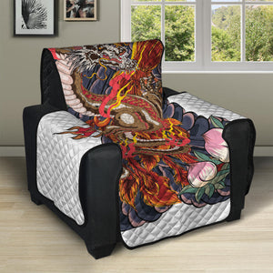 Japanese Dragon And Phoenix Tattoo Print Recliner Protector