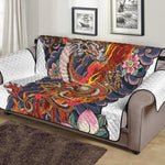 Japanese Dragon And Phoenix Tattoo Print Sofa Protector