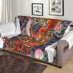 Japanese Dragon And Phoenix Tattoo Print Sofa Protector