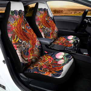 Japanese Dragon And Phoenix Tattoo Print Universal Fit Car Seat Covers
