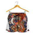 Japanese Dragon And Phoenix Tattoo Print Women's Shorts