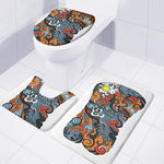 Japanese Elemental Tattoo Print 3 Piece Bath Mat Set