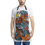 Japanese Elemental Tattoo Print Apron