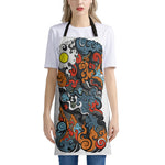 Japanese Elemental Tattoo Print Apron