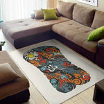 Japanese Elemental Tattoo Print Area Rug