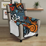 Japanese Elemental Tattoo Print Armchair Protector