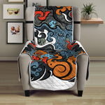 Japanese Elemental Tattoo Print Armchair Protector